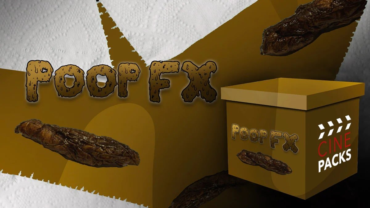 CinePacks – Poop FX 4K视频效果手绘 2D 动画Alpha 通道效果