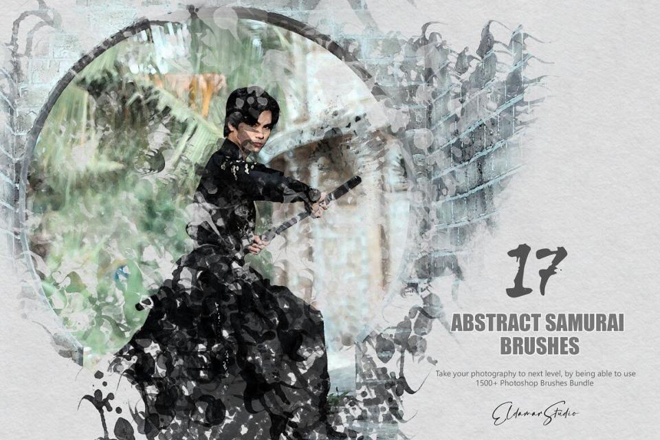 17个抽象武士PS笔刷 (abr)