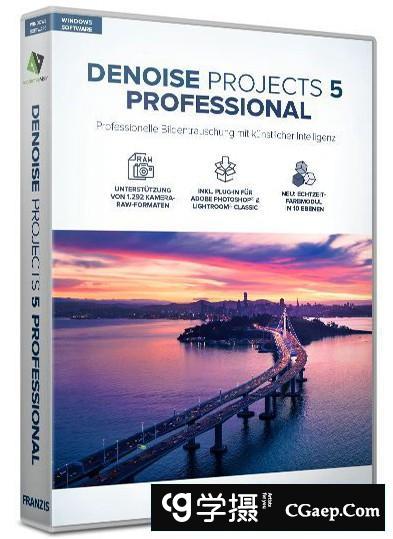 AI人工智能降噪插件Franzis DENOISE 5 Professional 5.13.WIN汉化版