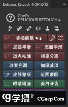 DR4汉化版-完美磨皮DR4中文版插件 Delicious Retouch V4 DR4汉化版