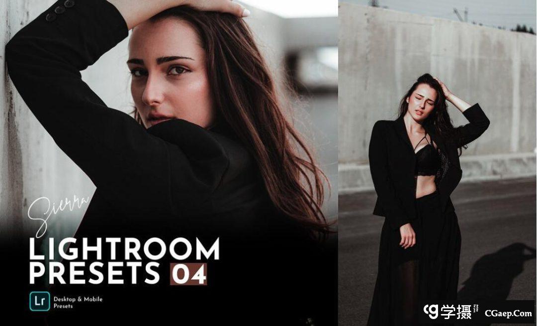 黑暗情绪人像Lightroom预设APP滤镜 Sierra Lightroom Presets Pack