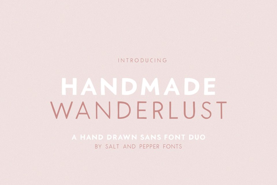 Handmade Wanderlust Duo 字体 品牌字体 时髦字体 旅行字体 显示字体 现代字体