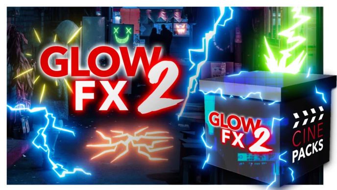 120个炫酷嘻哈电流表情气泡符号MG动画线条视频 GLOW FX 2.1 – CINEPACKS