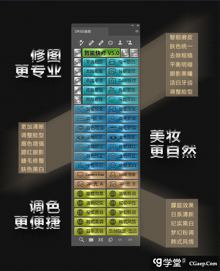 DR5汉化版|DR5增强版|PS磨皮插件DR5中文版(支持PS2023)