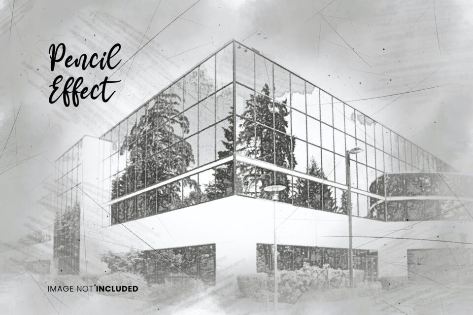 铅笔风格的照片效果 (PSD)