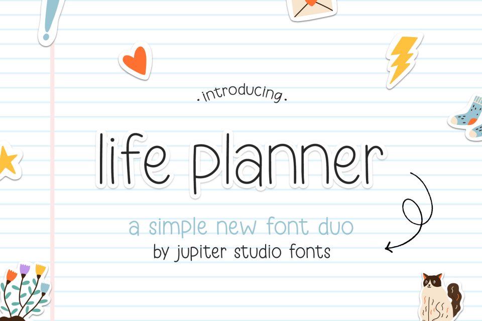 Life Planner Duo 字体 手写字体 生育字体 Canva 字体