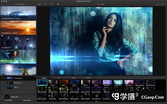 镜头光晕光斑软件 Lens Flare Studio 6.6最新版 (MacOSX)