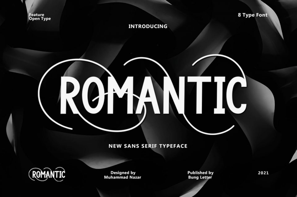 无衬线字体- Romantic Family字体
