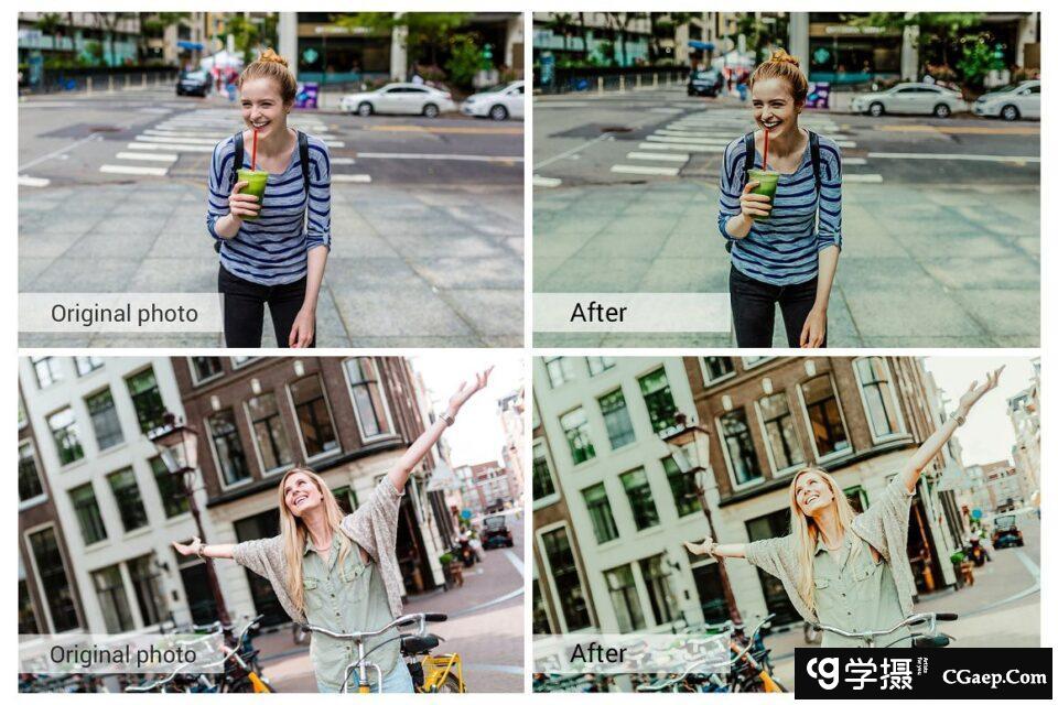 旅拍人像日系风格清新胶片Lightroom预设/APP滤镜/旅行Vlog视频调色LUT预设