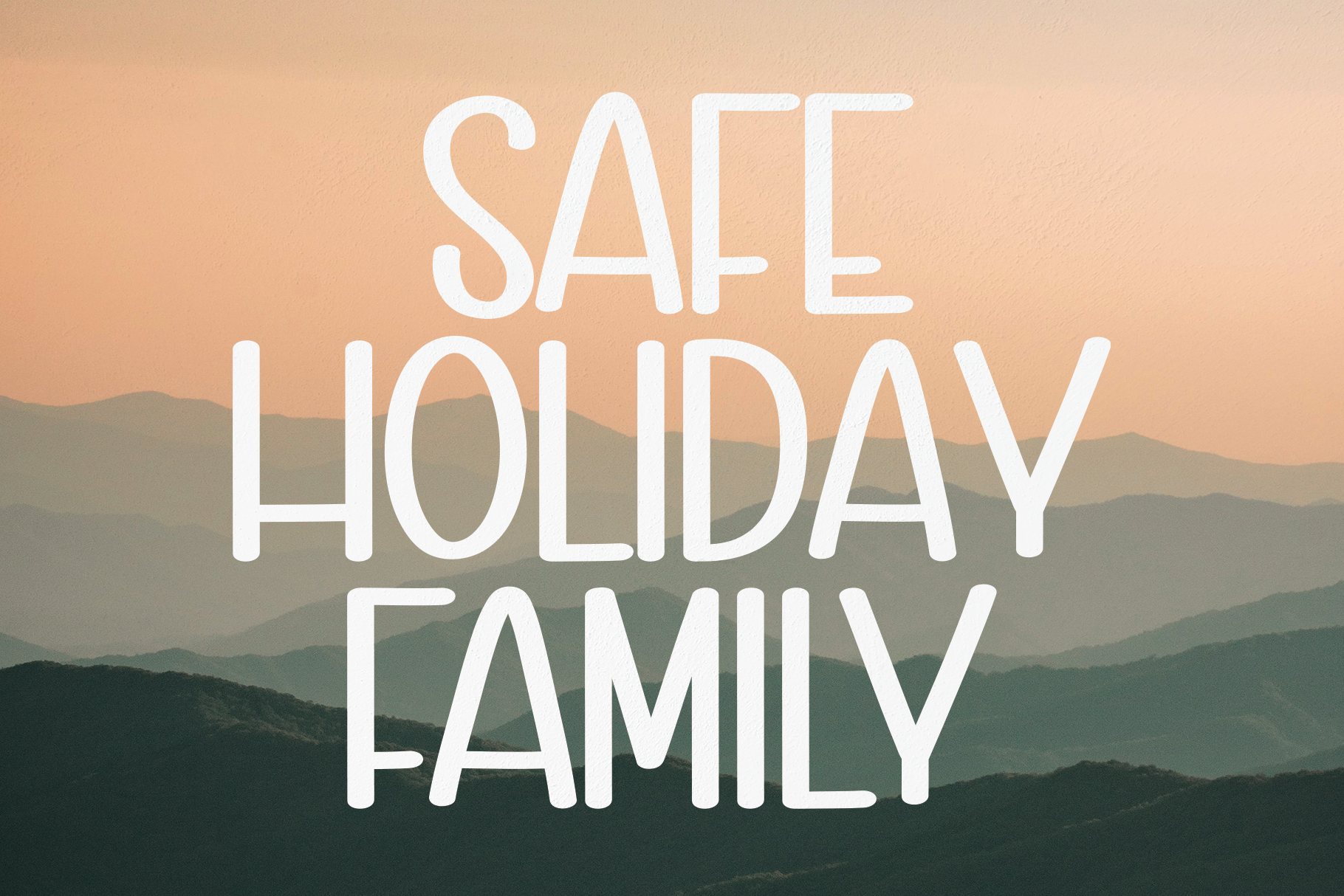 安全假日家庭字体 无衬线字体Safe Holiday Family
