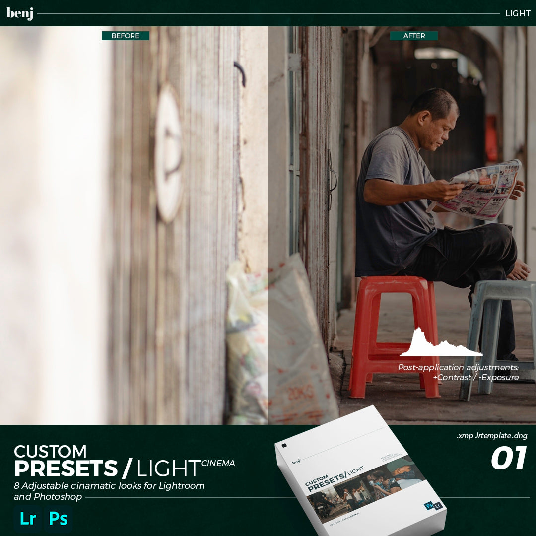 benj™-明亮而有力的城市电影色调《光》LR预设/APP预设 benj™| Light插图1