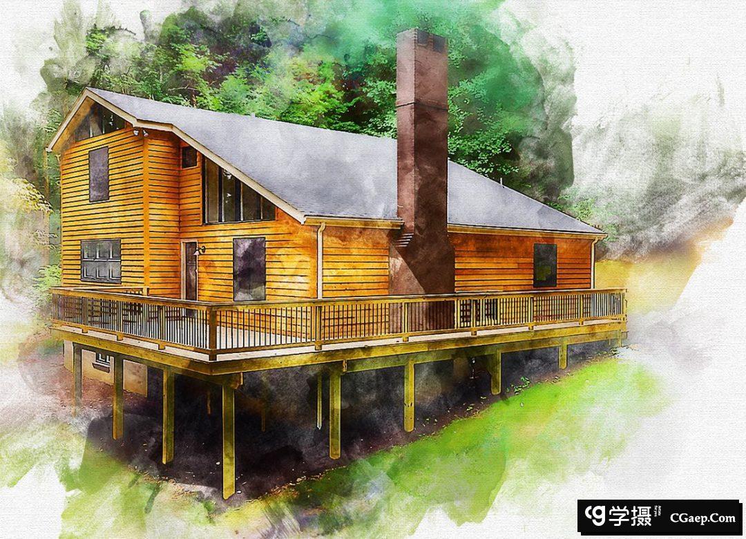 标记草图PS动作 Marker Sketch Photoshop Action