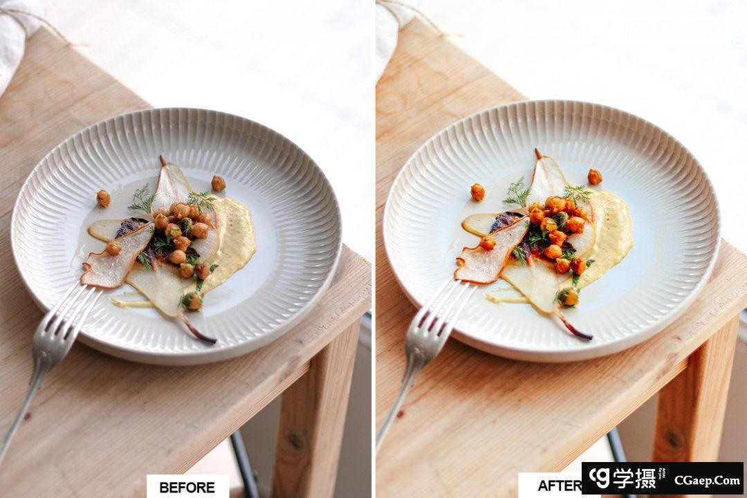 清新通透美食色彩校正Lightroom预设 PRETTY FOOD Lightroom Presets