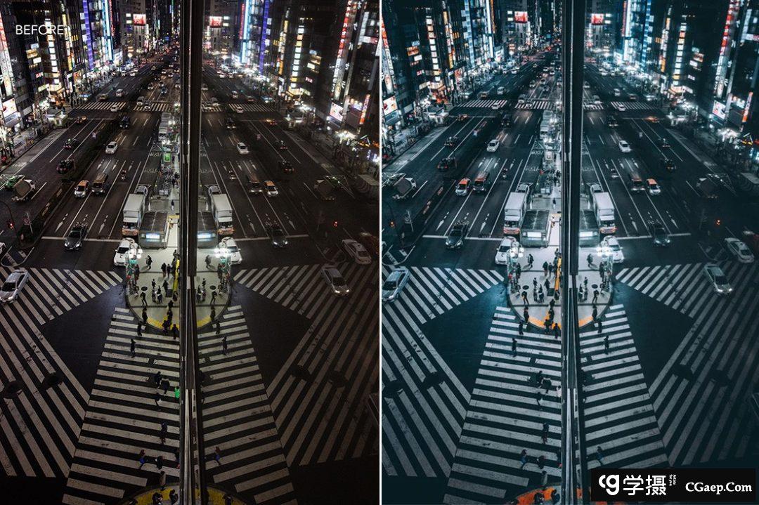 未来城市电影科技感Lightroom预设 Urbexmode -CYBER 2077 PACK