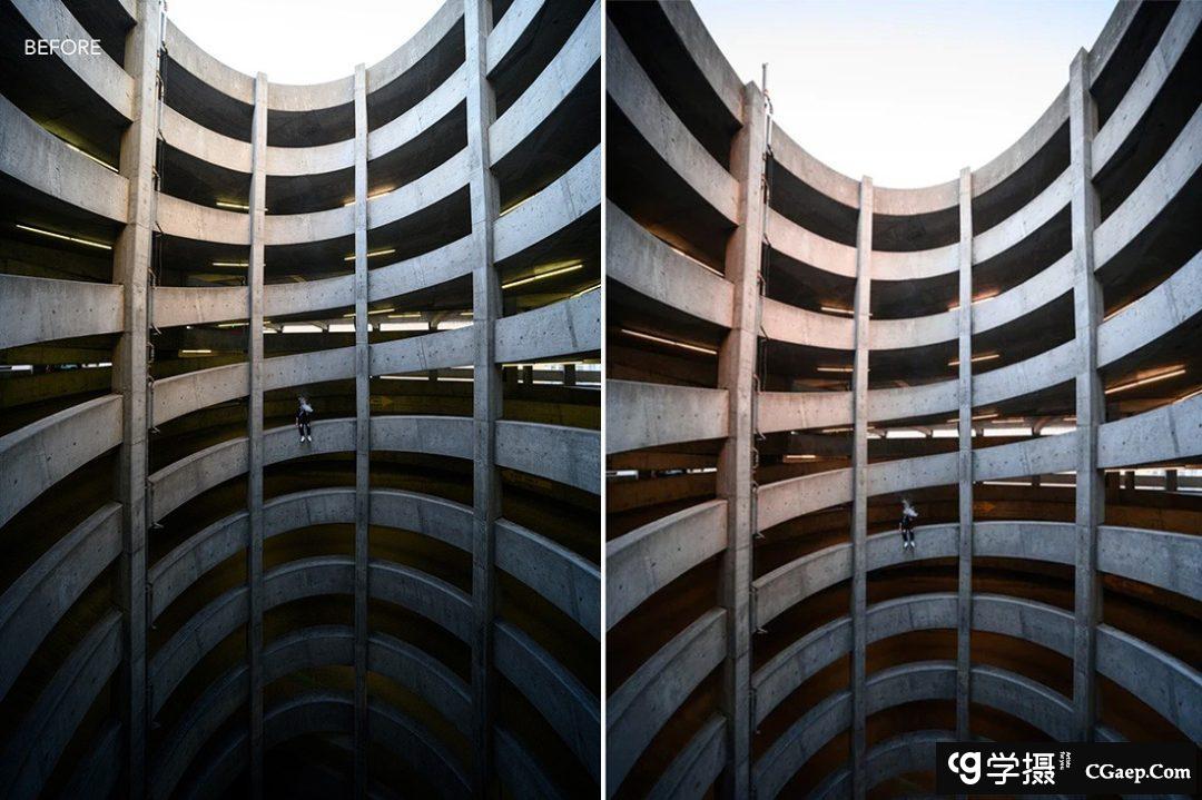 城市建筑街道电影蓝调Lightroom预设 Urbexmode -CINE BLUE PACK