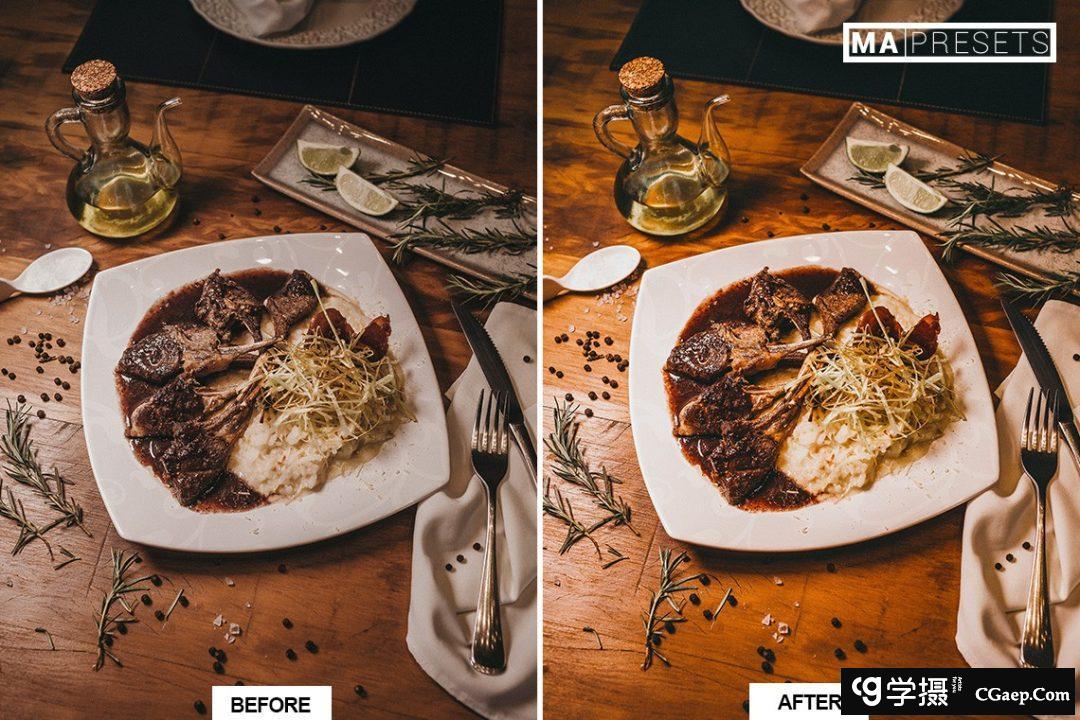 清新通透美食色彩校正Lightroom预设 PRETTY FOOD Lightroom Presets