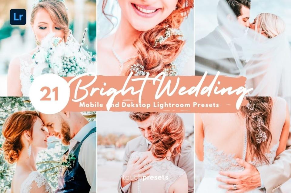 Lightroom预设明亮的婚礼 Dng 预设 Xmp 预设 邓 Xmp 婚礼预设