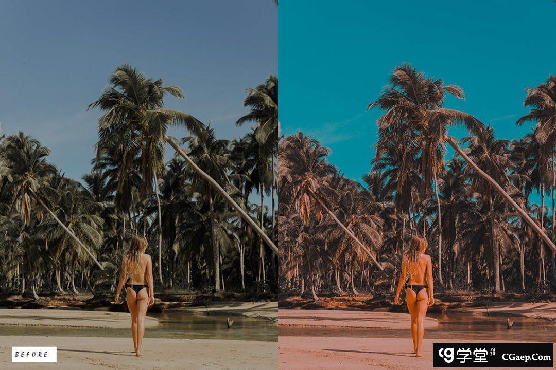 30个电影橙色和青色调色Lightroom预设 Orange &amp; Teal Lightroom Presets