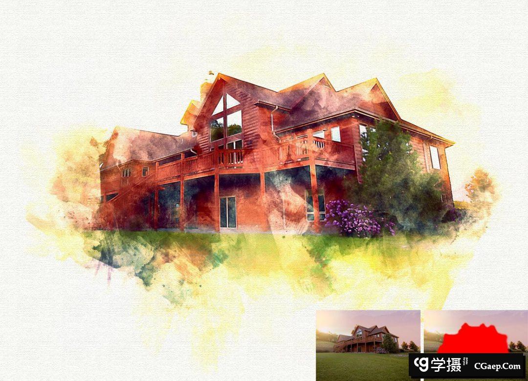 标记草图PS动作 Marker Sketch Photoshop Action