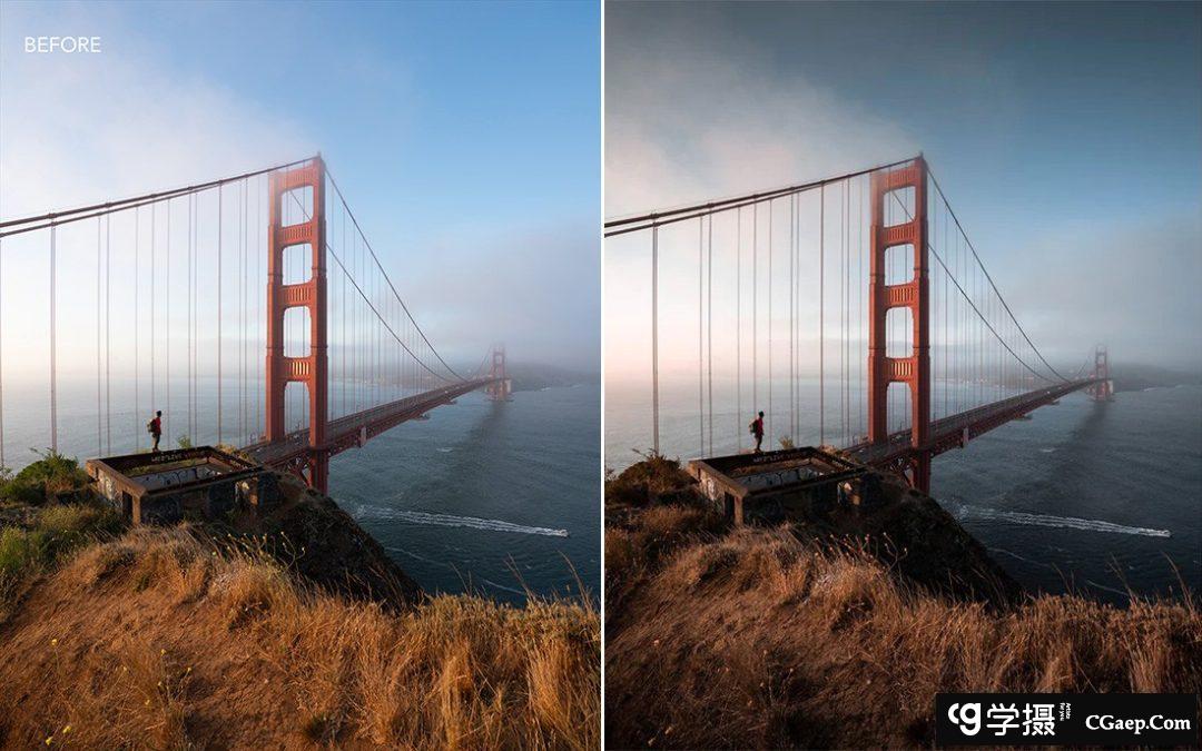 城市建筑街道电影蓝调Lightroom预设 Urbexmode -CINE BLUE PACK