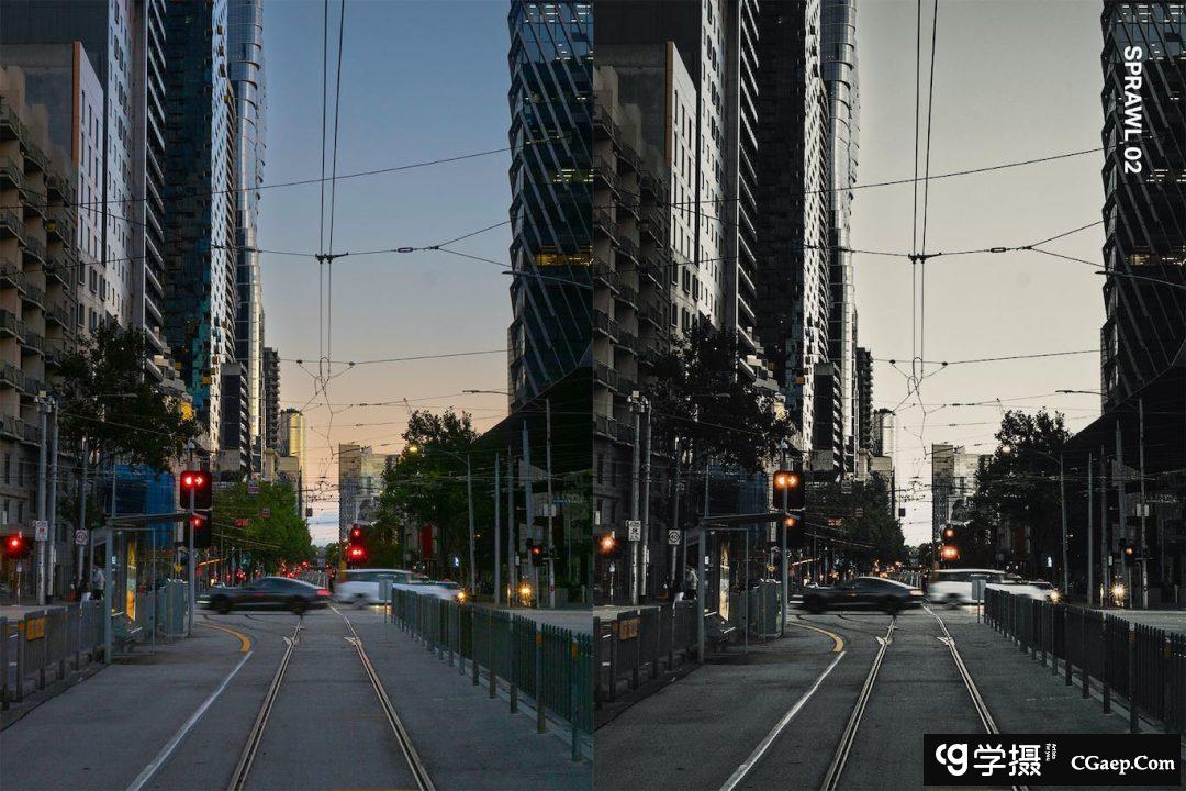 20个城市建筑风光摄影AI智能Lightroom预设和电影调色LUT预设