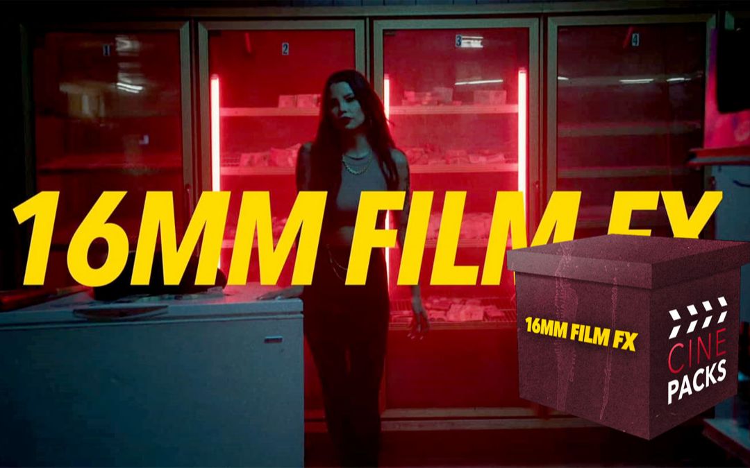 复古美学电影帧16mm柯达胶片烧录纹理叠加层过渡+音效资产素材包 16MM FILM FX – CINEPACKS