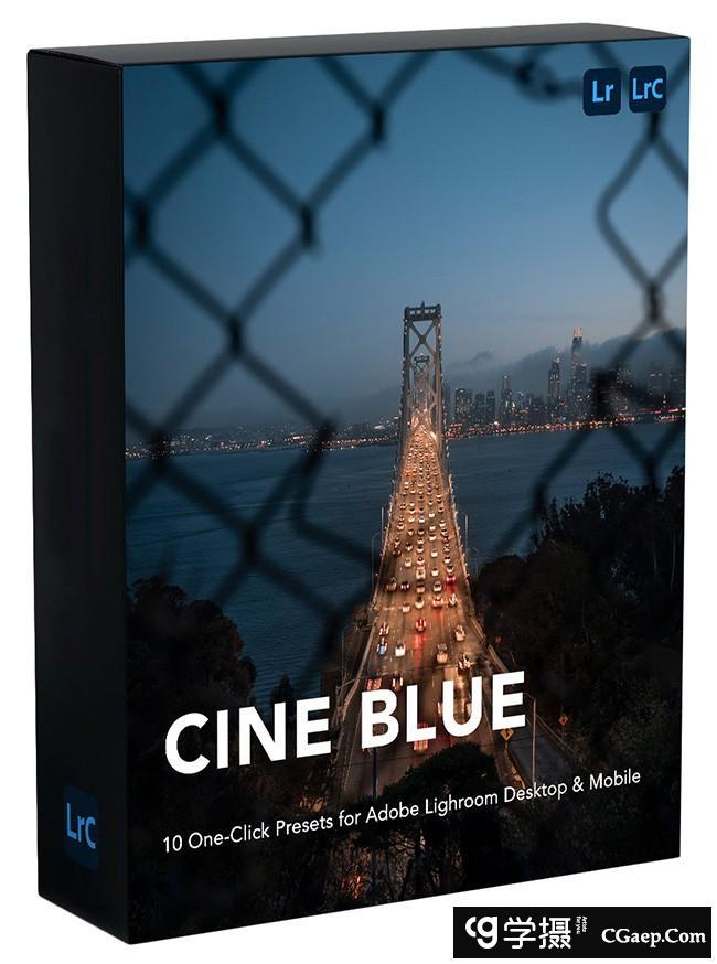 城市建筑街道电影蓝调Lightroom预设 Urbexmode -CINE BLUE PACK