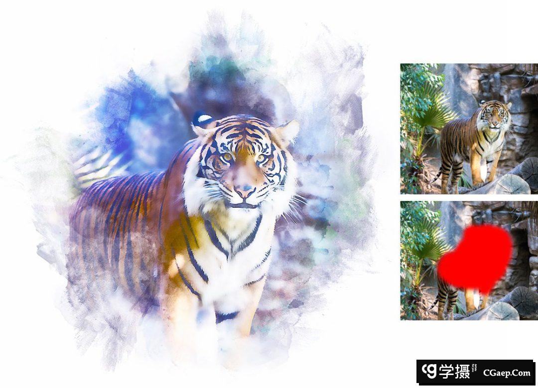 标记草图PS动作 Marker Sketch Photoshop Action