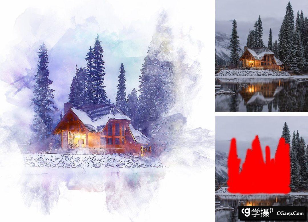 标记草图PS动作 Marker Sketch Photoshop Action