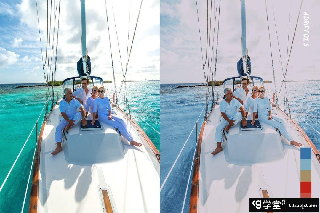 d48f503bf54f9ead25771686407b7cb9 海景游轮旅行电影风光Lightroom预设及电影短视频调色LUT预设