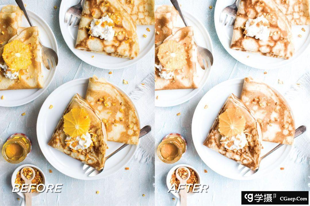 大师级清新明亮美食摄影Lightroom预设5 Bright Food Lightroom Presets