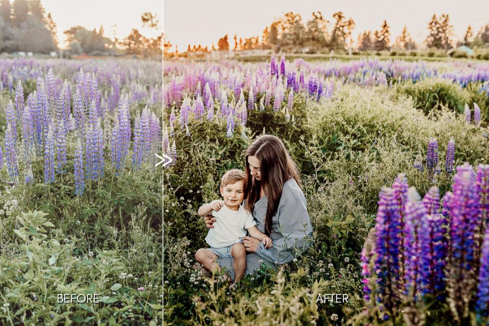 自然户外全家福Lightroom预设Natural Outdoor FAMILY Portrait