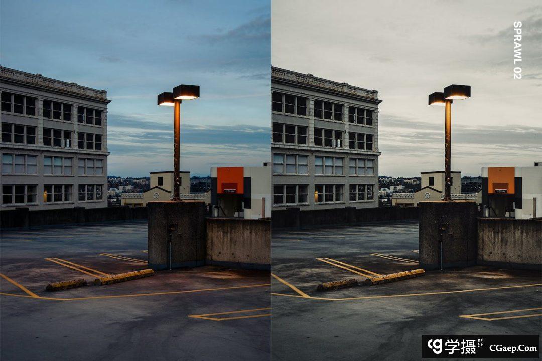 20个城市建筑风光摄影AI智能Lightroom预设和电影调色LUT预设