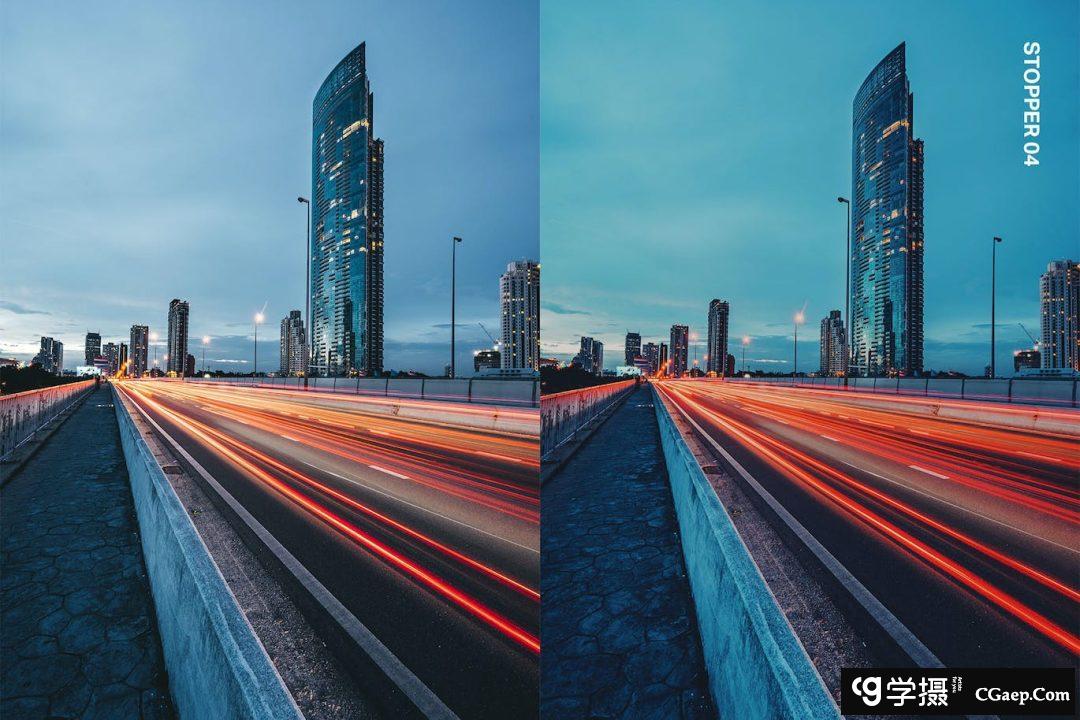20个城市建筑风光摄影AI智能Lightroom预设和电影调色LUT预设