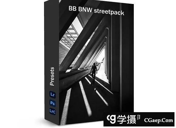 风景预设包黑色调lr预设BennyBulke BNW streetpack Presets