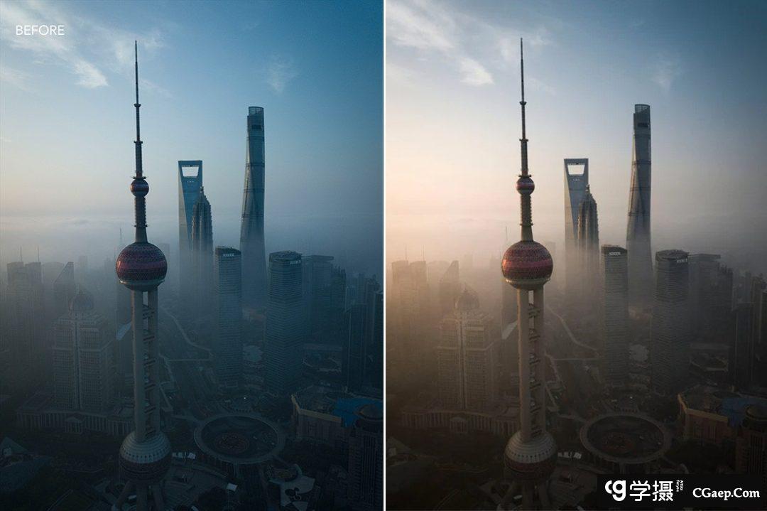 城市建筑街道电影蓝调Lightroom预设 Urbexmode -CINE BLUE PACK