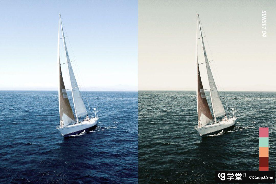 3b03aafcebab8cf0a24f3d4725c4e624 海景游轮旅行电影风光Lightroom预设及电影短视频调色LUT预设