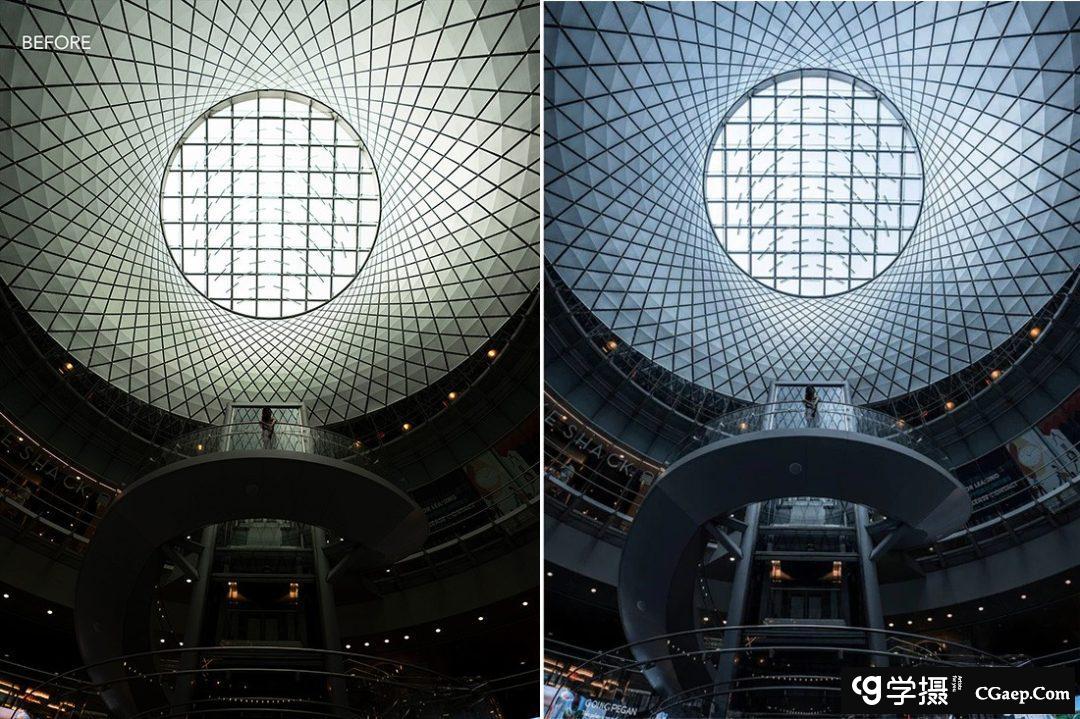 城市建筑街道电影蓝调Lightroom预设 Urbexmode -CINE BLUE PACK