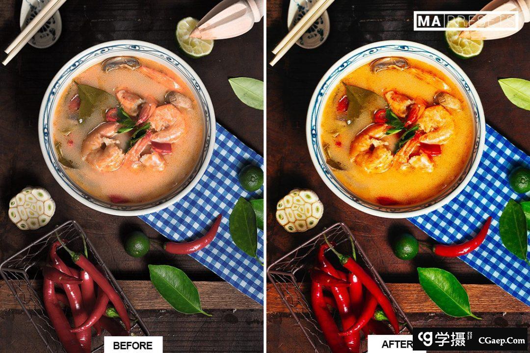 清新通透美食色彩校正Lightroom预设 PRETTY FOOD Lightroom Presets