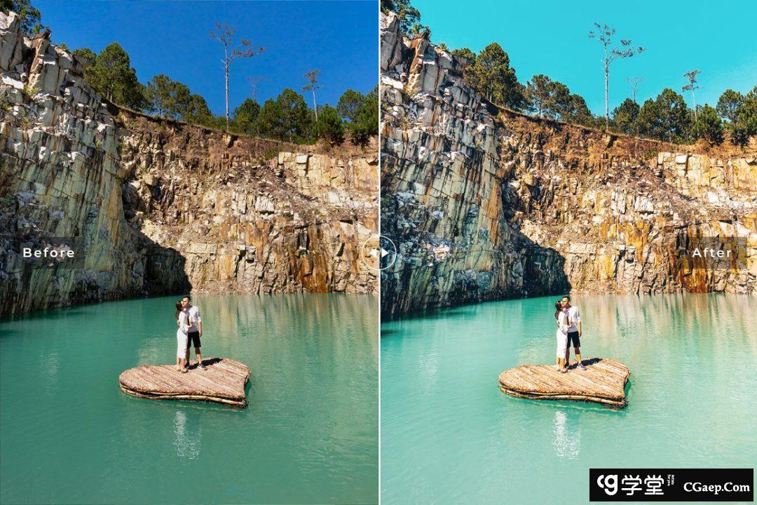 户外旅拍风光人像后期调色Lightroom预设 Mauthe Lake Pro Lightroom Presets