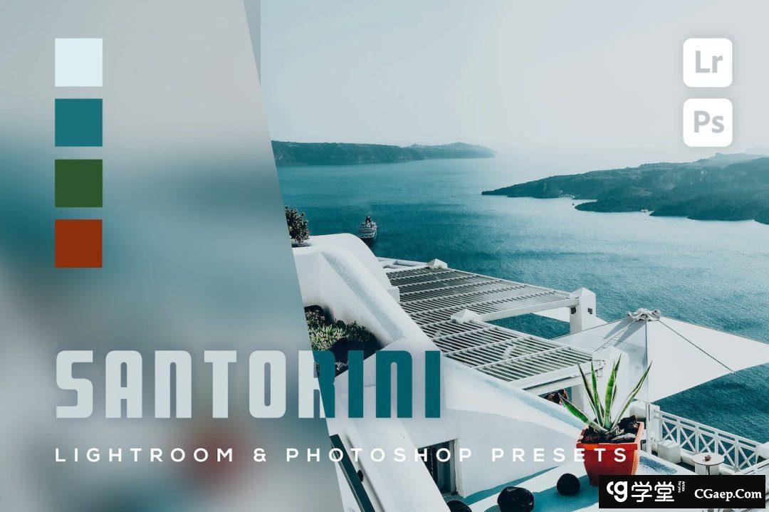 圣托里尼旅拍电影风光Lightroom预设 Santoirini Lightroom Presets