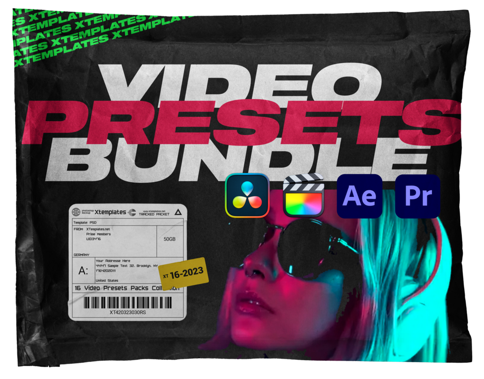 Video Presets Bundle [2023] 4k 视频叠加电影音效LUTS 合集动画标题视频转场
