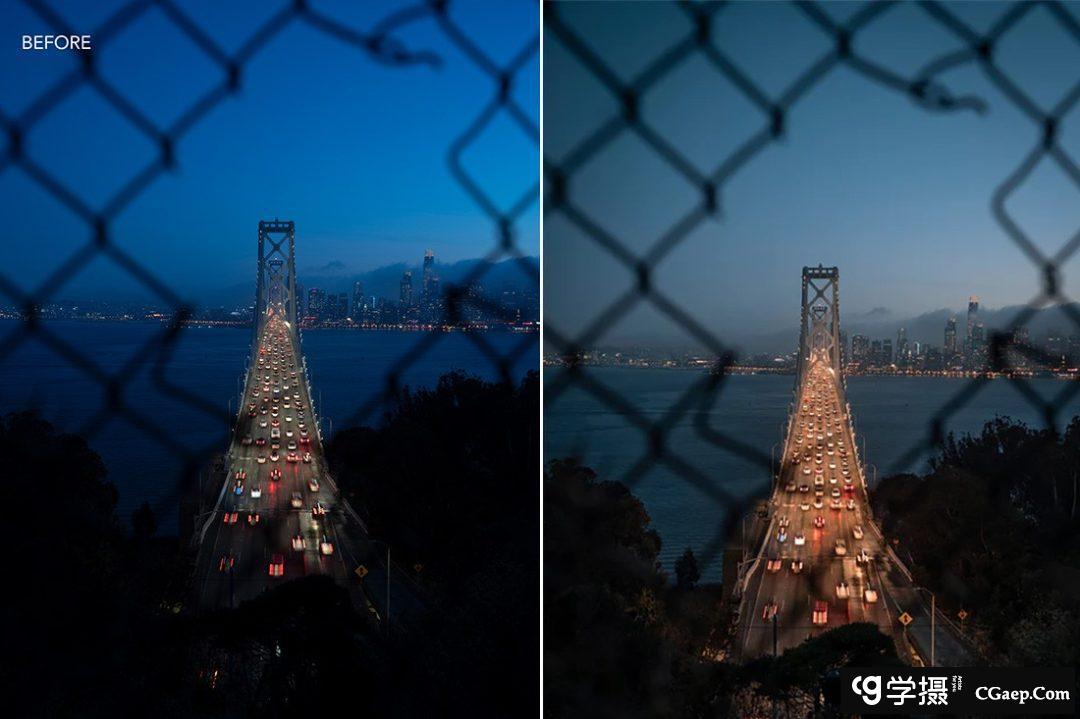 城市建筑街道电影蓝调Lightroom预设 Urbexmode -CINE BLUE PACK