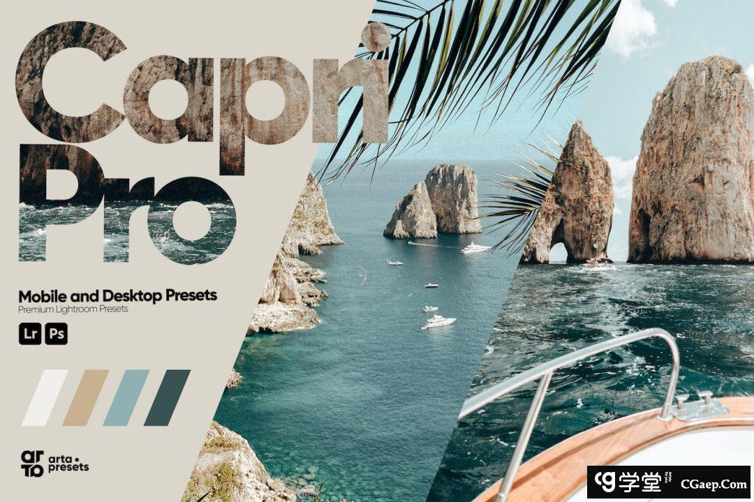 ARTA  Presets-意大利旅拍电影风光调色Lightroom预设 Capri Pro Presets