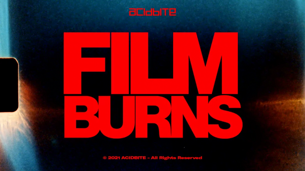 ACIDBITE 柯达 8 毫米胶片燃烧4k分辨率扫描纹理转场 FILM BURNS