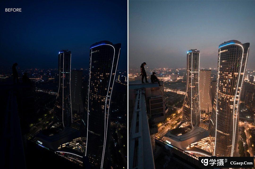 城市建筑街道电影蓝调Lightroom预设 Urbexmode -CINE BLUE PACK