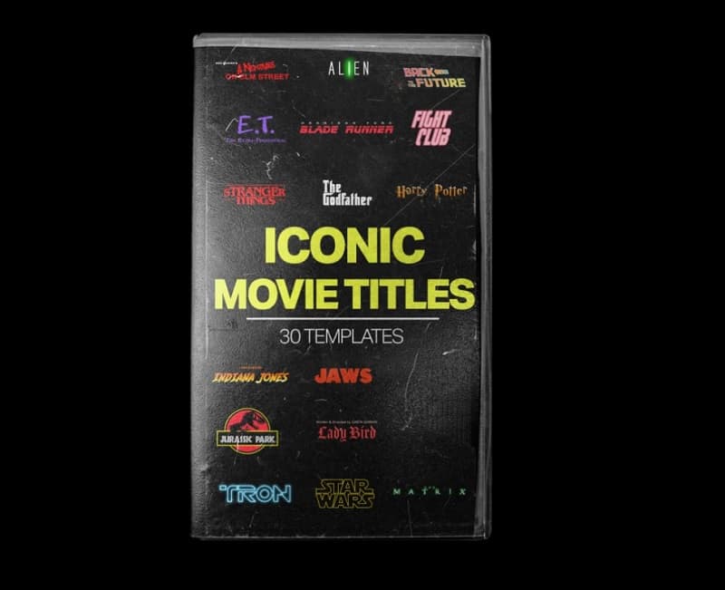 Tropic Colour Premiere Pro / After Effects电影标题模板动画模板字幕 Iconic Movie Titles Templates