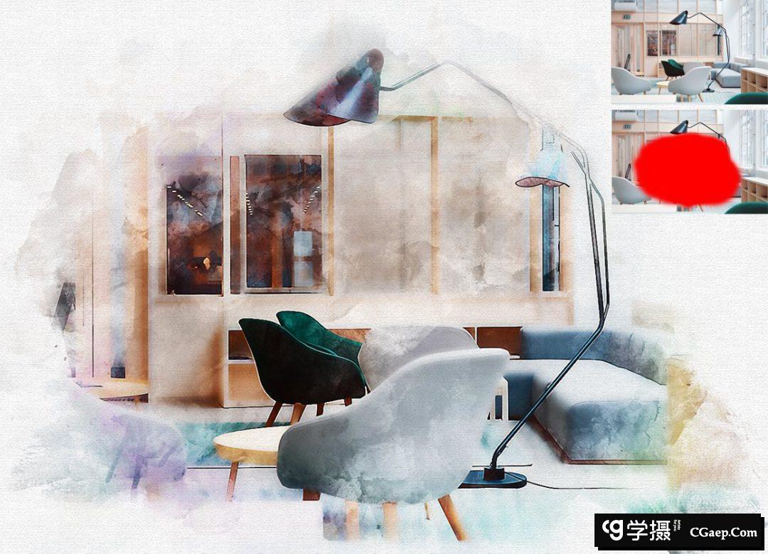 标记草图PS动作 Marker Sketch Photoshop Action