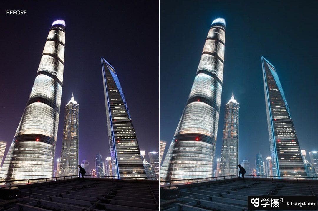 未来城市电影科技感Lightroom预设 Urbexmode -CYBER 2077 PACK