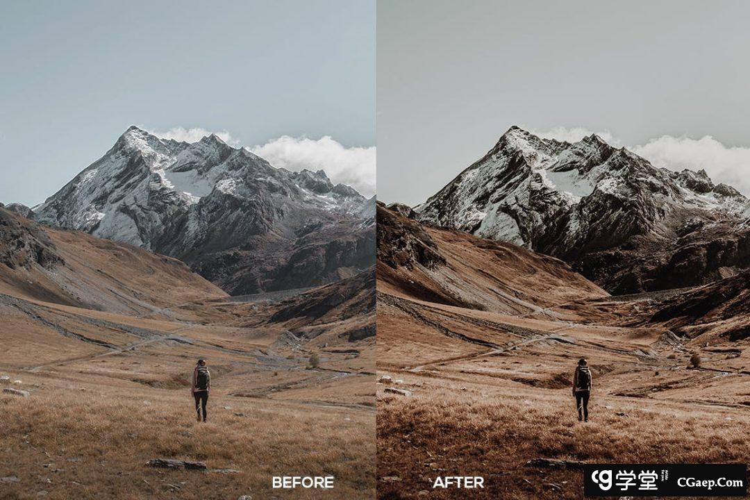 棕色旅拍电影风光人像Lightroom预设 Brown Tone Lightroom Presets